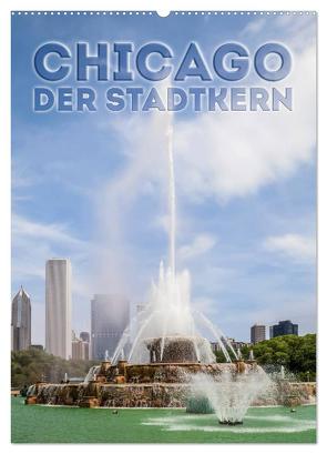 CHICAGO Der Stadtkern (Wandkalender 2024 DIN A2 hoch), CALVENDO Monatskalender von Viola,  Melanie