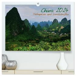 China 2024 – Metropolen und Landschaften (hochwertiger Premium Wandkalender 2024 DIN A2 quer), Kunstdruck in Hochglanz von Taubenrauch,  Heiko