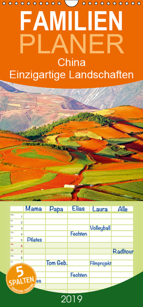 China: Einzigartige Landschaften – Familienplaner hoch (Wandkalender 2019 , 21 cm x 45 cm, hoch) von CALVENDO