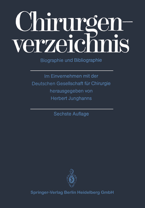 Chirurgenverzeichnis von Junghanns,  H.