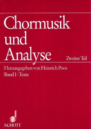 Chormusik und Analyse von Poos,  Heinrich