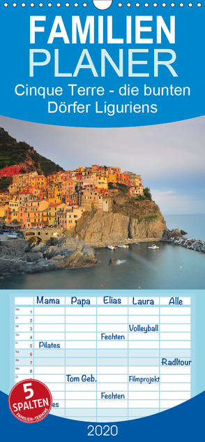 Cinque Terre – die bunten Dörfer Liguriens – Familienplaner hoch (Wandkalender 2020 , 21 cm x 45 cm, hoch) von Ratzer,  Reinhold