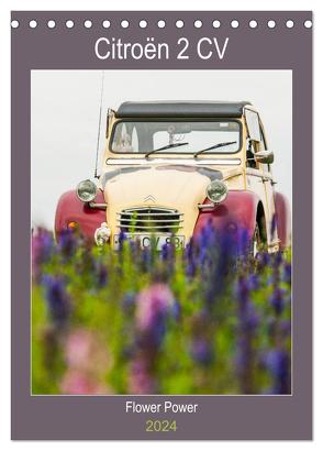 Citroën 2 CV – Flower Power (Tischkalender 2024 DIN A5 hoch), CALVENDO Monatskalender von Bölts,  Meike