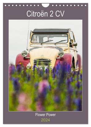 Citroën 2 CV – Flower Power (Wandkalender 2024 DIN A4 hoch), CALVENDO Monatskalender von Bölts,  Meike