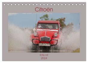 Citroën 2CV – Ente rot (Tischkalender 2024 DIN A5 quer), CALVENDO Monatskalender von Bölts,  Meike