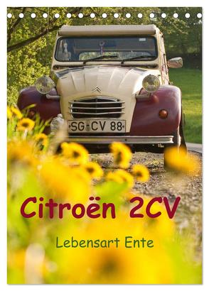 Citroën 2CV – Lebensart Ente (Tischkalender 2024 DIN A5 hoch), CALVENDO Monatskalender von Bölts,  Meike