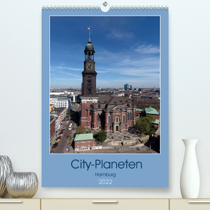 City Planeten – Hamburg (Premium, hochwertiger DIN A2 Wandkalender 2022, Kunstdruck in Hochglanz) von Wildner - Dienstleistungsdrohne.de,  Jens