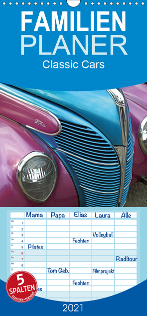 Classic Cars – Familienplaner hoch (Wandkalender 2021 , 21 cm x 45 cm, hoch) von Grosskopf,  Rainer