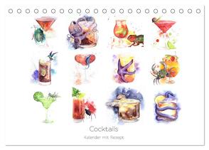 Cocktails Kalender mit Rezept (Tischkalender 2024 DIN A5 quer), CALVENDO Monatskalender von Gavrilova,  Julia