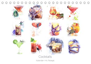 Cocktails Kalender mit Rezept (Tischkalender immerwährend DIN A5 quer) von Gavrilova,  Julia