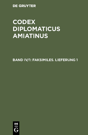 Codex diplomaticus Amiatinus / Faksimiles. Lieferung 1 von Kurze,  Wilhelm