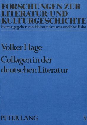 Collagen in der deutschen Literatur von Hage,  Volker