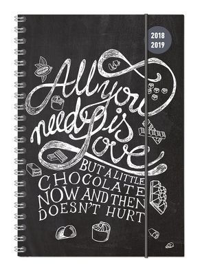 Collegetimer A5 Woche Chalkboard Ringbuch 2018/2019 von ALPHA EDITION