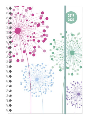 Collegetimer Blowballs 2019/2020 – Pusteblume – Schülerkalender A5 (15 x 21) – Ringbindung – Weekly – 224 Seiten – Terminplaner von ALPHA EDITION