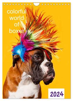 colorful world of boxer 2024 (Wandkalender 2024 DIN A4 hoch), CALVENDO Monatskalender von Mielke,  Kerstin