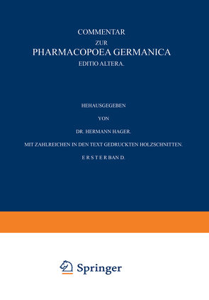 Commentar zur Pharmacopoea Germanica von Hager,  Hermann