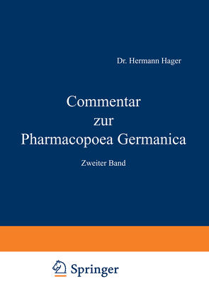 Commentar zur Pharmacopoea Germanica von Hager,  Hermann