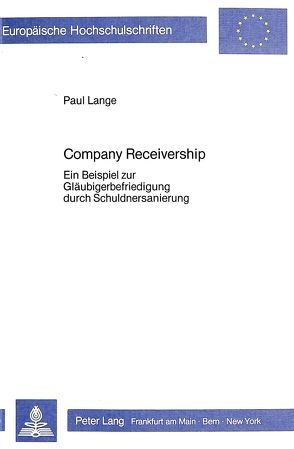 Company Receivership von Lange,  Paul