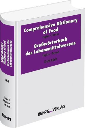 Comprehensive Dictionary of Food von Lück,  Dr. Erich