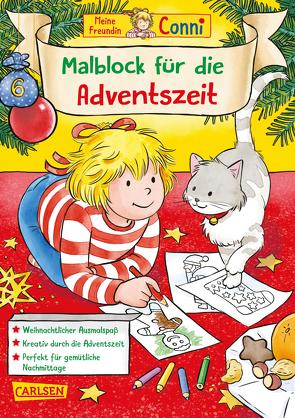 Conni Gelbe Reihe (Beschäftigungsbuch): Mein Malblock für die Adventszeit von Sörensen,  Hanna, Velte,  Ulrich