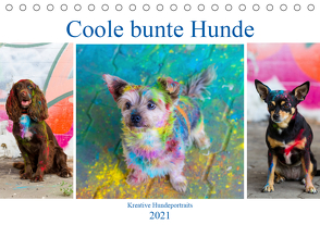 Coole bunte Hunde (Tischkalender 2021 DIN A5 quer) von Verena Scholze,  Fotodesign