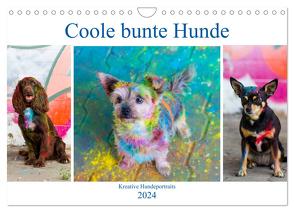 Coole bunte Hunde (Wandkalender 2024 DIN A4 quer), CALVENDO Monatskalender von Verena Scholze,  Fotodesign