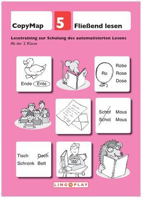 CopyMap 5: Fließend Lesen. Lesetraining zur Schulung des automatisierten Lesens von Gerwalin,  Vera, Lingoplay GmbH & Co. KG