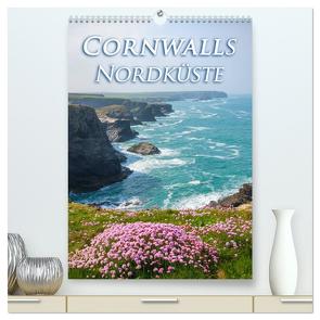 Cornwalls Nordküste (hochwertiger Premium Wandkalender 2024 DIN A2 hoch), Kunstdruck in Hochglanz von Schoisswohl,  Silvio