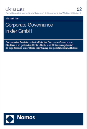 Corporate Governance in der GmbH von Ilter,  Michael