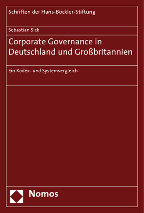 Corporate Governance in Deutschland und Großbritannien von Sick,  Sebastian