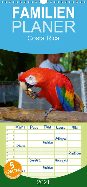 Costa Rica – Familienplaner hoch (Wandkalender 2021 , 21 cm x 45 cm, hoch) von M.Polok