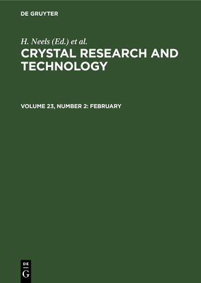 Crystal Research and Technology / February von Kleber,  W., Neels,  H.