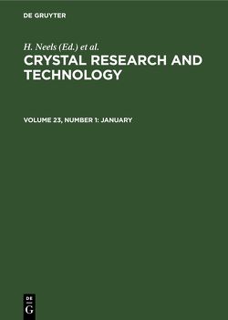 Crystal Research and Technology / January von Kleber,  W., Neels,  H.