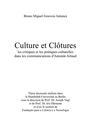 Culture et Clôtures von Gouveia Antunes,  Bruno Miguel