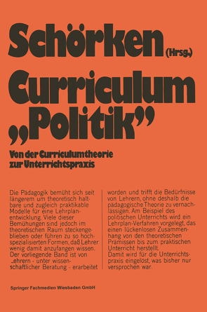 Curriculum »Politik« von Schörken,  Rolf