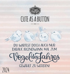 Cute as a button 2024 – Postkarten-Kalender – Kalender-mit-Postkarten – zum-raustrennen – 16×17