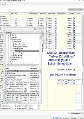 Cvil 3D Deutschland / Civil 3D-Deutschland, 2. Buch, „farbige Darstellung“ (für Anwender), Darstellungs-Stile, Beschriftungs-Stile von Domsch,  Gert