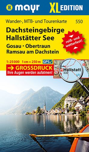 Mayr Wanderkarte Dachsteingebirge, Hallstätter See XL 1:25.000 von KOMPASS-Karten GmbH