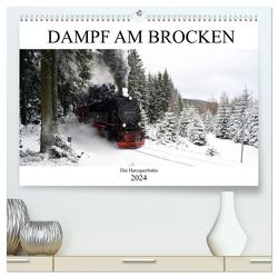 Dampf am Brocken – Die Harzquerbahn (hochwertiger Premium Wandkalender 2024 DIN A2 quer), Kunstdruck in Hochglanz von Gerstner,  Wolfgang