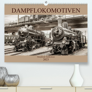 Dampflokomotiven – dampfende Stahlkolosse (Premium, hochwertiger DIN A2 Wandkalender 2023, Kunstdruck in Hochglanz) von Brunner-Klaus,  Liselotte