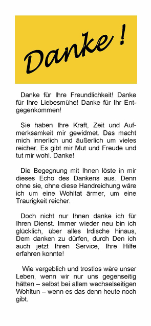 Danke ! von Schadt-Beck,  Ellen