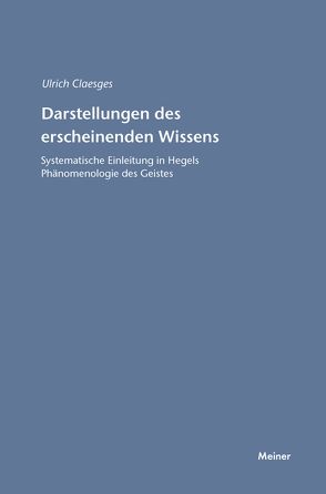 Darstellungen des erscheinenden Wissens von Claesges,  Ulrich