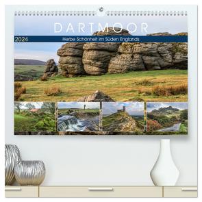 Dartmoor, herbe Schönheit im Süden Englands (hochwertiger Premium Wandkalender 2024 DIN A2 quer), Kunstdruck in Hochglanz von Kruse,  Joana