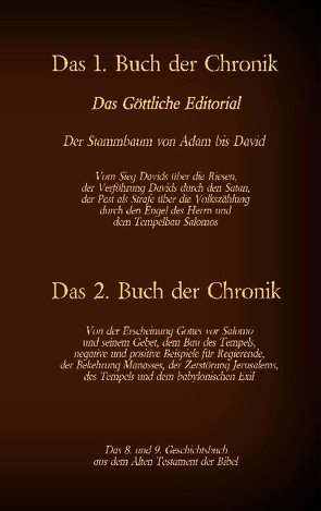 Das 8. und 9. Geschichtsbuch aus dem Alten Testament der Bibel von Luther,  Martin, Tessnow,  Antonia Katharina