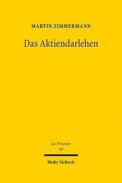 Das Aktiendarlehen von Zimmermann,  Martin