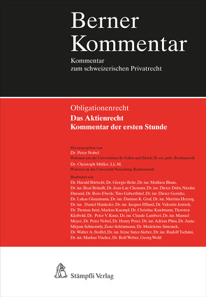 Das Aktienrecht – Kommentar der ersten Stunde von Müller,  Christoph, Nobel,  Peter