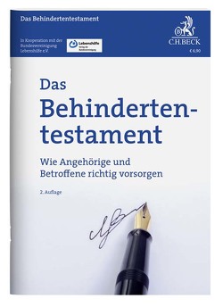 Das Behindertentestament von Bundesvereinigung Lebenshilfe e.V., Demirci,  Maria, Roglmeier,  Julia