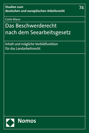 Das Beschwerderecht nach dem Seearbeitsgesetz von Maus,  Carlo