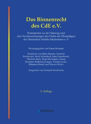 Das Binnenrecht des CdE e.V. von Kempny,  Simon