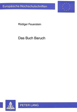 Das Buch Baruch von Feuerstein,  Rüdiger